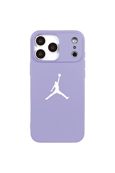 Casen iPhone 17 Pro Lila Lansman Renkli Silikon Premium Basketbol Kılıf