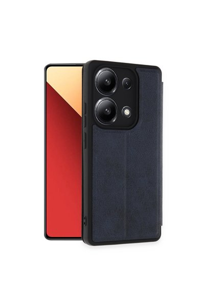 Generic Brand Redmi Note 13 4g Compatible Case Flip Cover - Navy Blue
