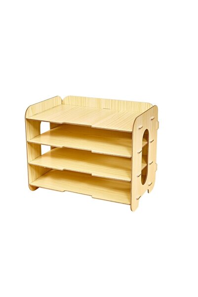 eR D L Document holder with 4 shelves, PFL wood, 31x24x27cm,