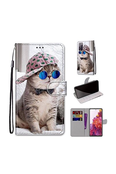 sscase Coloured Drawing Θήκη Πορτφόλι Oblique Hat Blue Mirror Cat (Samsung Ga...