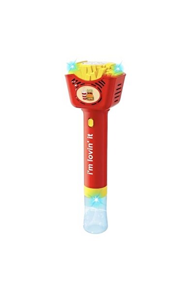 Globalport Retail Pistol cu bule, Roșu, Model Fast Food, 30 cm, cu lumini LED...
