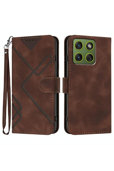 sscase Lines Pattern Θήκη Πορτοφόλι Coffee (Motorola Edge 70 5G)