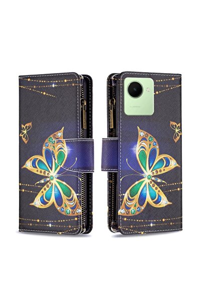 sscase Colored Pattern Zipper Θήκη Πορτοφόλι Big Butterfly (Realme C30)