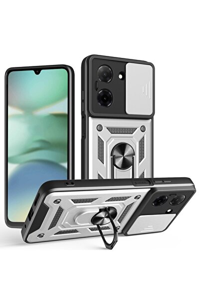 sscase Sliding Camera Σκληρή Θήκη με Δαχτυλίδι Silver (Xiaomi Redmi A5 4G/Poc...