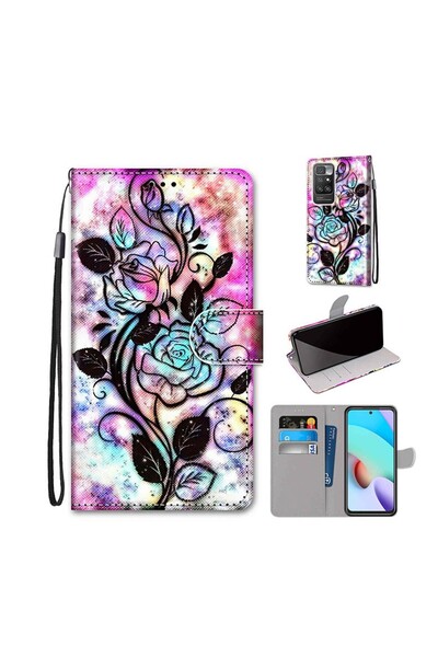 sscase Coloured Drawing θήκη Πορτοφόλι Color Bottom Hollow Flower (Xiaomi Red...