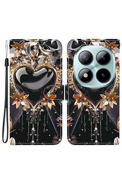 sscase Colored Drawing Θήκη Πορτοφόλι Black Heart (Xiaomi Redmi Note 15 Pro P...