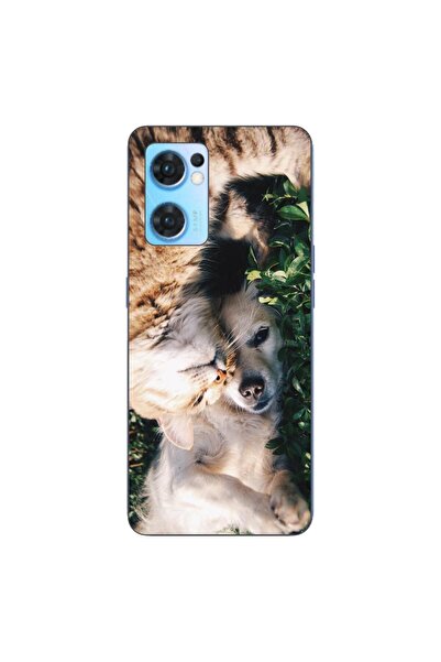 OEM Husa compatibila cu Oppo Reno7 5G Silicon Gel Tpu Model Caine si Pisica
