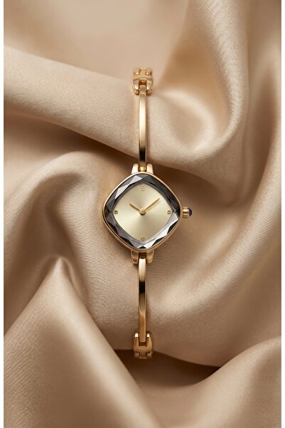 KLISHE Butik Women's Steel Watch Gold Color Special Cushion Case Vintage Old ...
