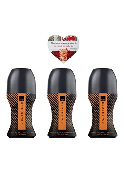 AVON Antiperspirant roll-on deodorant, Full Speed, 3 x 50 ml, + Magnetic heart