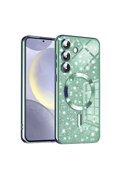 DAMUR Husă MagSafe 2 în 1 cu sclipici pentru Samsung Galaxy S24 Plus, Protecț...