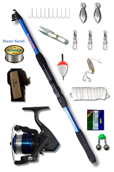 Outdoorun TRAVEL 165CM 50-150gr Powerex Mini 200 Çocuk Olta Seti