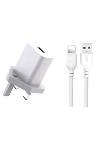 Xo Φορτιστής με θύρα USB-A και καλώδιο Lightning Λευκό (L99)