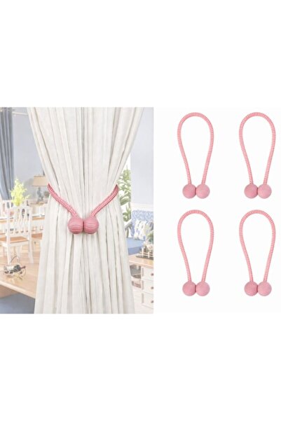 OEM Set 4 Cordoane Magnetice pentru Perdele/Draperii, Roz