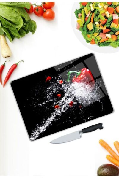 Zarif Home Glass Cutting Board 25X35 cm |   Decorative Tempered Glass Cutting...