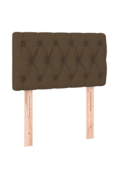 vidaxl Tăblie de pat, maro închis, 80x7x78/88 cm, textil