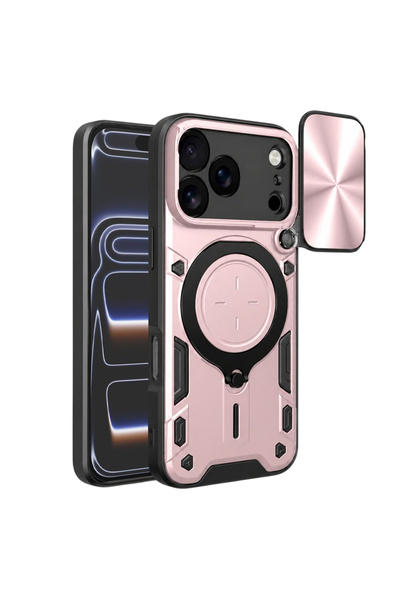 Techsuit Husa CamGuard Pro pentru iPhone 17 Pro, roz auriu