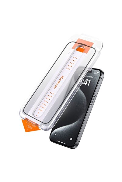 Mcdodo Folie Sticla iPhone 16 Plus cu Kit de instalare Easy Auto-Align, Trans...
