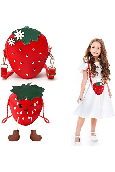 DAWRIS Children's Handbags for Girls, Strawberry Bag, Birthday Gift, Cute Str...