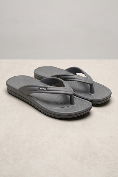 Liarca Softcushion - Anatomical Gray Flip-Flops - Lightweight, Flexible Eva Sole for Beach, Pool, and Daily Wear