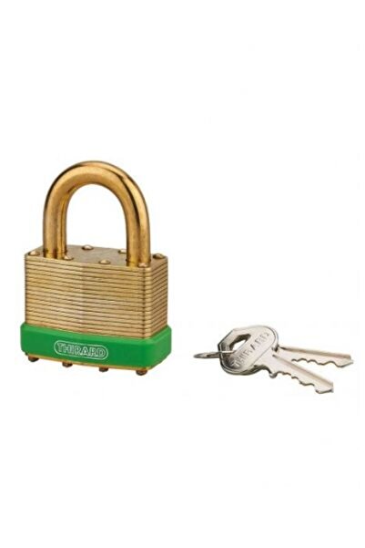 THIRARD Outdoor padlock, lamellar, Green Adventure, 50 mm,