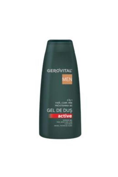 GEROVITAL Gel de dus Active 3 in1 - Men Shower Gel Face, Body and Hair, 400 ml