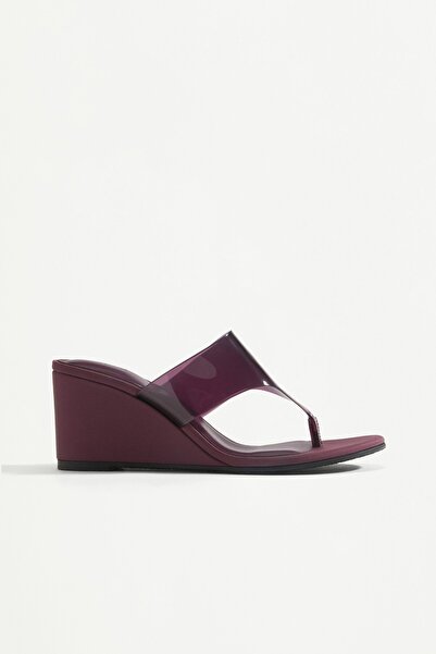 LEFTIES Vinil platform sandalet