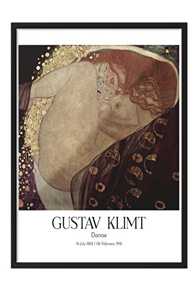 Postifull Gustav Klimt - Danae, slika u crnom okviru, umetnička serija br: 11...