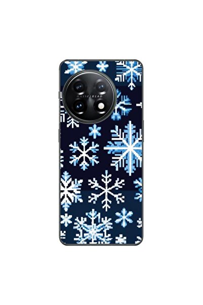 OEM Husa compatibila cu OnePlus 12 Silicon Gel Tpu Model Pixel Art Snowflakes