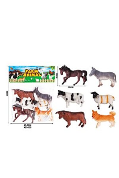 CasaDesteapta.ro Jucarie Set 6 Animale Ferma Educativ Durabil