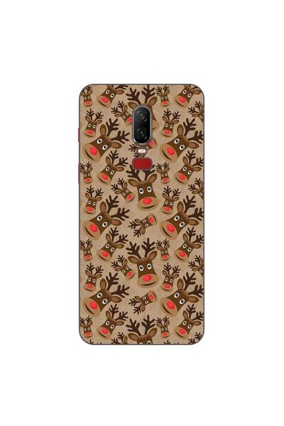 OEM Husa compatibila cu OnePlus 6 Silicon Gel Tpu Model Craciun Rudolf Pattern