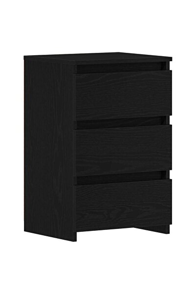 vidaxl Dulap de noapte Stejar Negru 40 x 35 x 62,5 cm Lemn compozit