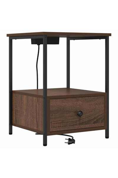 vidaxl Nightstand Dark oak 42 x 41 x 56 cm Composite wood