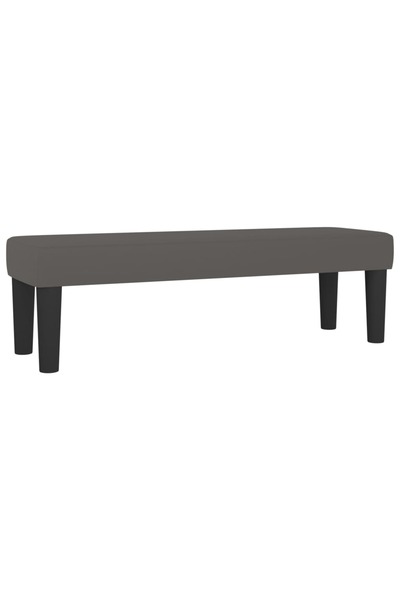 vidaxl Bancă, gri, 100x30x30 cm, piele ecologică