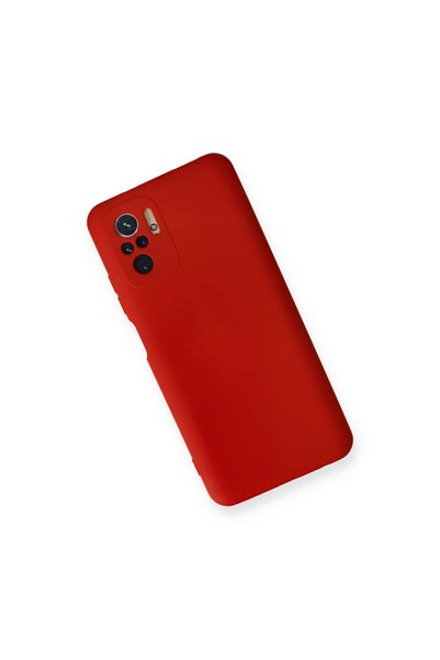 Generic Brand حافظة Redmi Note 10 من السيليكون المخملي النانوي - أحمر