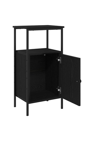 vidaxl Dulap de noapte 2 pcs Stejar Negru 41 x 31 x 80 cm