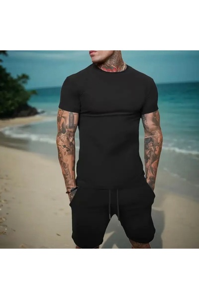 NIGRUM PARDUS New Season Solid Color 100% Cotton Oversize Plus Size Men's T-S...