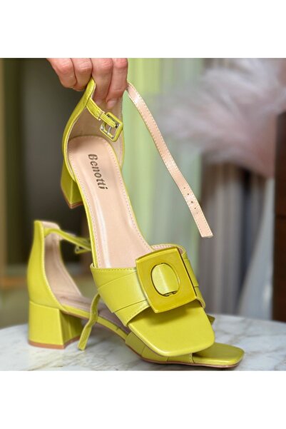 BENOTTİ Pokazhaha Green Heeled Sandals