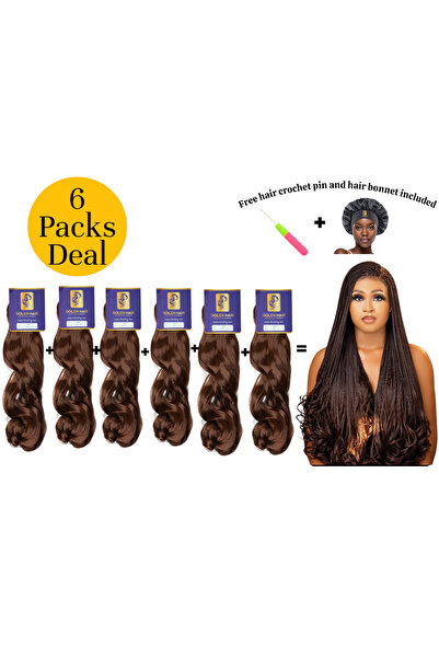 GOLEN Hair French Curls Braids Deal Pack of 6 22 Inches Long Color 33