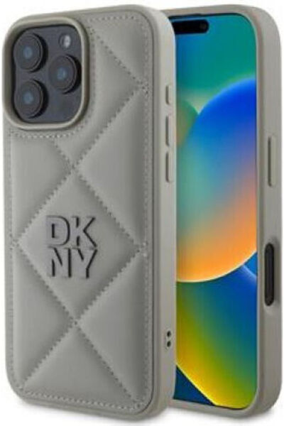 Dkny Στοιχειωμένο Λογότυπο Πίσω Κάλυμμα Μεταλλικό Γκρι (iPhone 16 Pro Max) Κω...