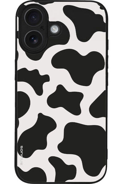 Other Σειρά Sonique Animal Print Apple iPhone 16 Θήκη Αγελάδα 01