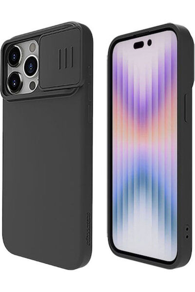 Nillkin Camshield Μεταξένια Πίσω Θήκη Σιλικόνης Μαύρη (iPhone 15 Pro Max) Κωδ...