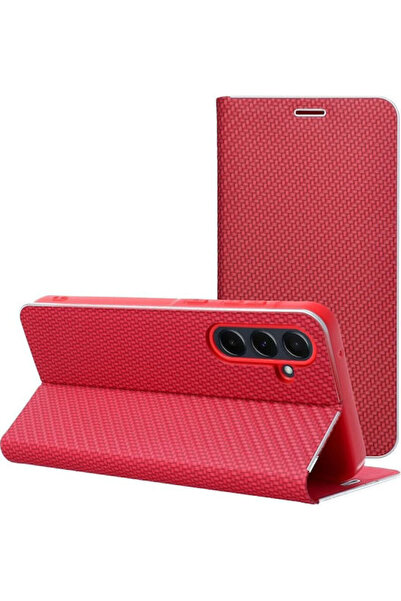 OEM Luna Book Μεταλλική Κόκκινη Θήκη για Redmi 15C 5G
