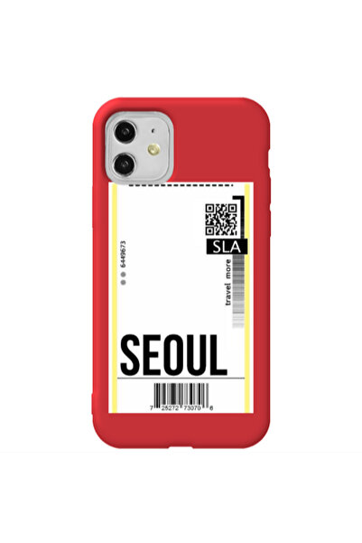 Other Apple iPhone 11 Seoul Travel More Red Colored Silicone TPU Θήκη