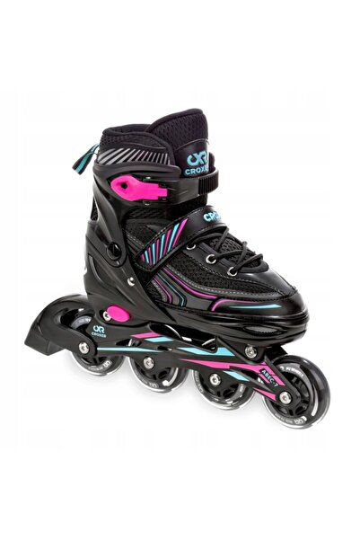 Croxer Optima Adjustable Rollers, Turquoise/Pink, L(39-42)
