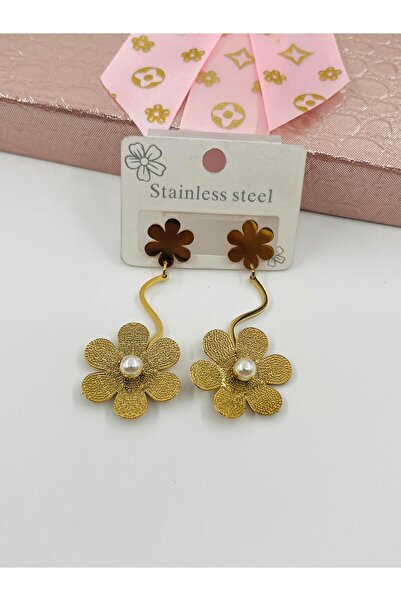 Bozhi Earrings Steel Gold Minimal Elegance