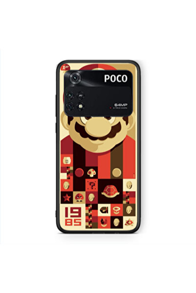 Other Xiaomi Poco M4 Pro 4G Super mario Black Glossy Θήκη