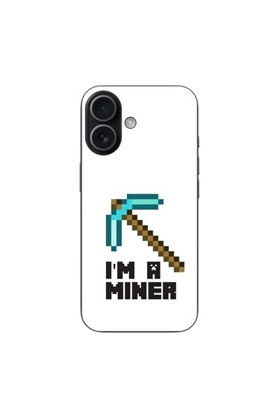 OEM Husa compatibila cu Apple iPhone 17 Silicon Gel Tpu Model Minecraft Miner