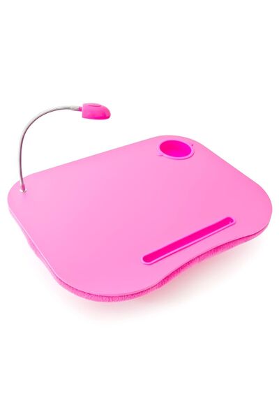 Ayawaska Suport laptop cu lumina LED si suport pahare, portabil, lapdesk, cap...