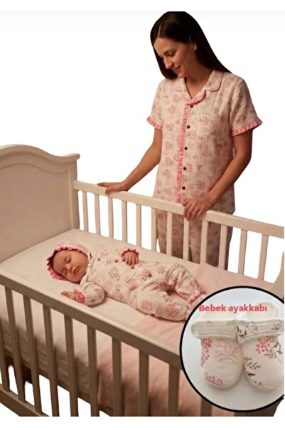 BEGONYA BEBECE KIDS Short-Sleeved Mother-Baby Maternity Set Mother-Baby Pajam...