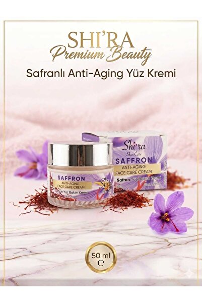 Shi'ra Anti Aging Face Cream with Saffron 50 ml - Anti-Wrinkle Moisturizing S...